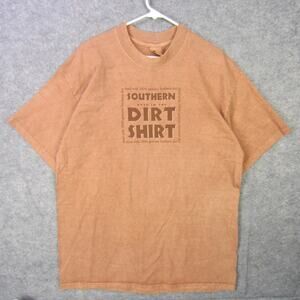 Earth Creations Southern Dirt Shirt Mens XL Brown Eco Dyed Graphic Tee Outdoors